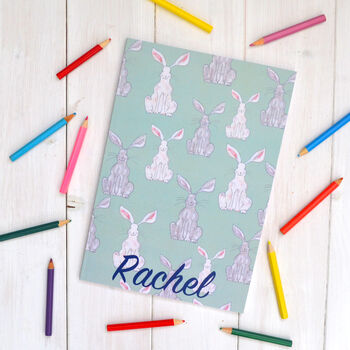 Personalised Hares Journal Drawing Book, 3 of 5