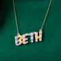 Personalised Pastel Gingham Name Necklace, thumbnail 4 of 6