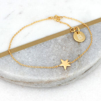 18ct Gold Plated Or Silver Personalised Star Bracelet, 2 of 4
