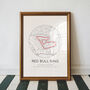 Red Bull Ring F1 Print, Austria Formula One Track Circuit Poster, thumbnail 2 of 3