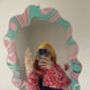 Wavy Mirror Blue And Pastel Pink, thumbnail 6 of 8