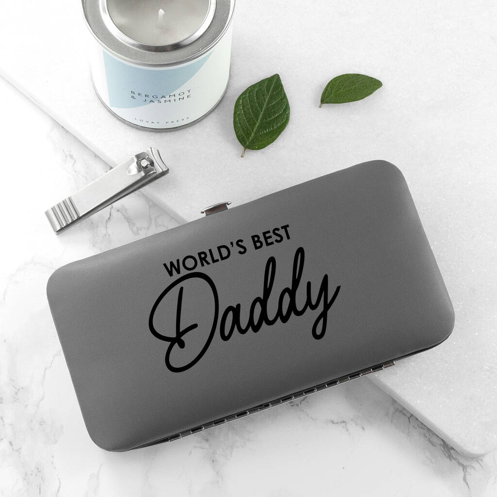 Personalised Grey World's Best Dad Grooming Kit, 1 of 4