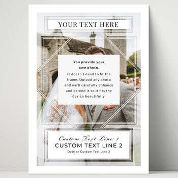 Ten Years Together Couples Photo Print Personalised Anniversary Gift, 2 of 5