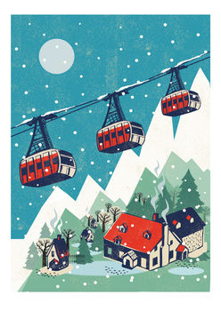 Nordic Cable Cars A3 Print, 2 of 2