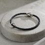 Men's Personalised Fine Leather Message Bracelet, thumbnail 10 of 11