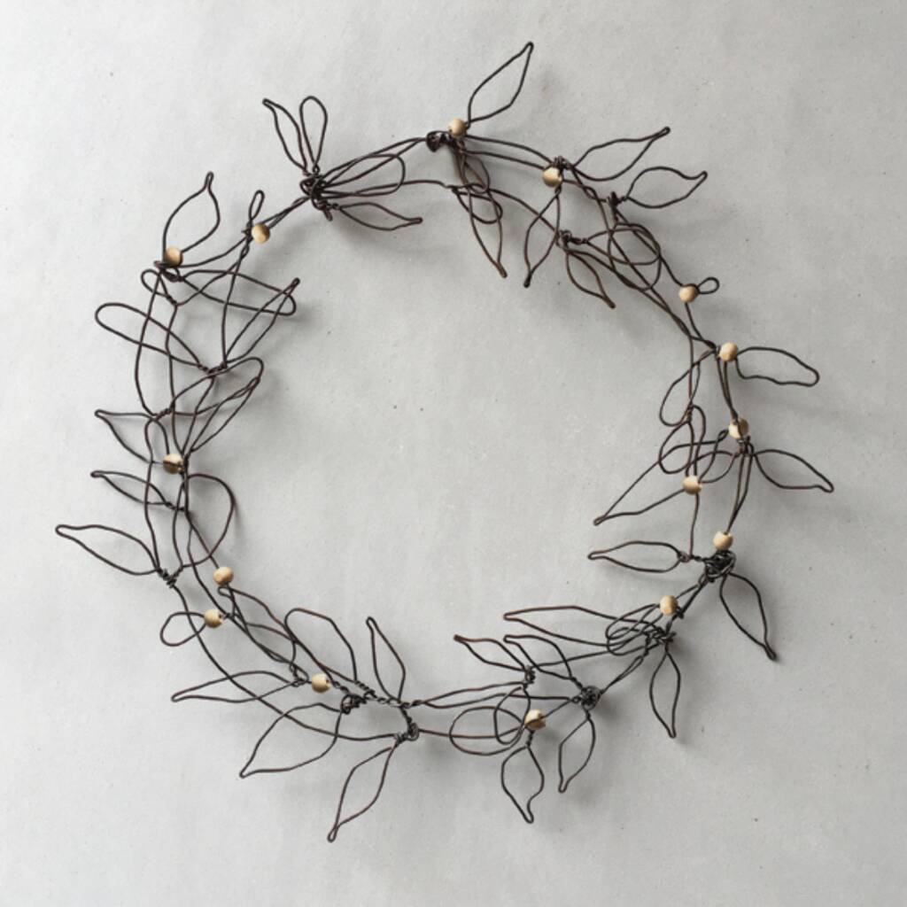 Wire Wreath With Berries By Grey Star Interiors