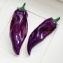 Hand Sculpted Ceramic Wall Art: Purple Peppers, thumbnail 6 of 6