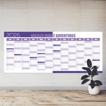 Personalised Purple Wall Planner, 2 of 5