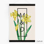 Personalised Couples Initials Floral Botanical Print, thumbnail 5 of 12