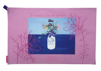'Flowers From The Garden In A Japanese Vase' Tea Towel, 7 of 7