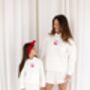 Child's Embroidered Summer Cherry Personalised Mini Me Matching Hoodie Jumper, thumbnail 2 of 7