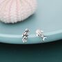 Mismatched Scuba Diver And Whale Shark Stud Earrings In Sterling Silver, thumbnail 7 of 12