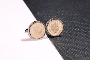 1995 30th Birthday Five Pence Coin Cufflinks, 4 of 5