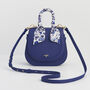 Blue Agnes Top Handle Saddle Bag, thumbnail 5 of 9