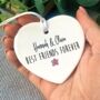 Personalised Best Friends Forever Heart Decoration, thumbnail 1 of 2