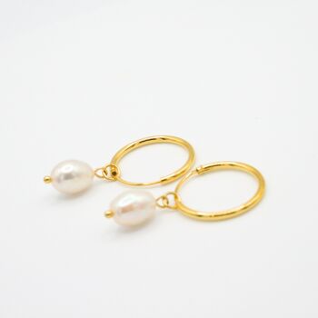 Pearl Hoops In Gold And Sterling Silver, 7 of 9