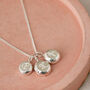 Small Initial Pebble Necklace. Recycled Sterling Silver, thumbnail 4 of 11