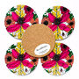 Round Coaster Floral Vivid Blooms Heat And Stain Proof, thumbnail 11 of 12