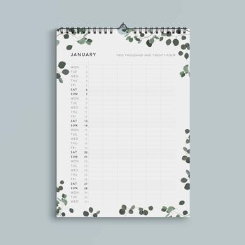 2025 2026 Eucalyptus Mid Year Wall Calendar, 3 of 3
