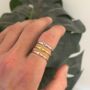 Initial Band Ring, Silver, Gold, Rose Gold, thumbnail 1 of 12