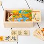 Personalised Safari Wooden Domino Toy Set, thumbnail 3 of 3