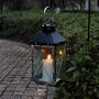 Set Of Two Black Silver Stainless Steel Candle Lanterns, thumbnail 3 of 6