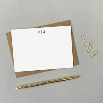 Couples Monogram Stationery, Personalised Thank You Notes, 3 of 7
