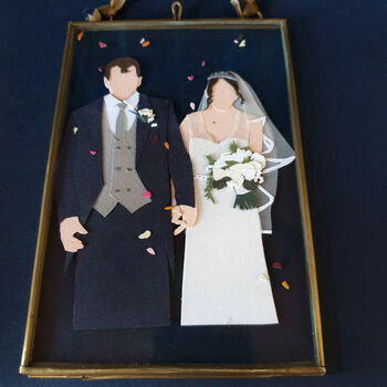Personalised Wedding Portrait Papercut, 9 of 11