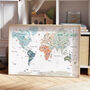 Educational Illustrated Kids World Map Scandinavian Neutrals, thumbnail 1 of 6