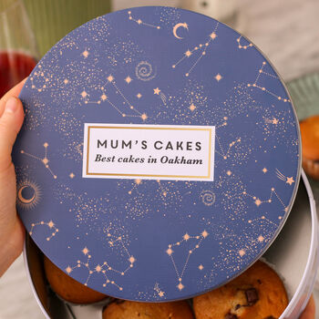 Personalised Stars Cake Baking Tin Gift For Her, 6 of 8