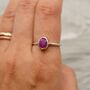 Red Ruby Sterling Silver Ring, thumbnail 5 of 8