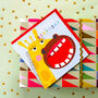 Laser Cut Giraffe Birthday Card, thumbnail 3 of 5