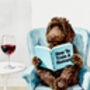 Your Own Dog Reading Book, 'How To Train A Human' Print, Customise Colours And Book Title, thumbnail 9 of 12