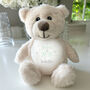Personalised Born In 2026 Cream Teddy Bear New Baby Arrival Gift, thumbnail 6 of 8