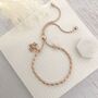 Rose Gold Seed Slider Bracelet With Rg Honey Bee, thumbnail 1 of 5