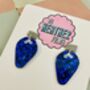 Christmas Lights Glitter Christmas Earrings / Festive Jewellery / Shimmering Multi Colour Dangles, thumbnail 7 of 12