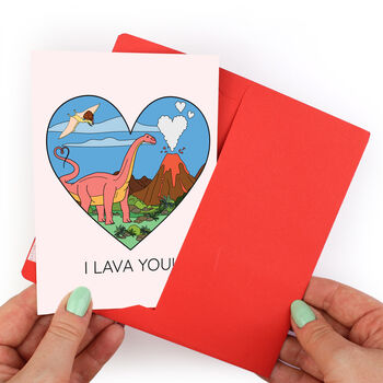 I Lava You Dinosaur Valentine's Day Card, 3 of 3