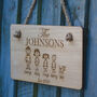 Family Member Personalised Engraved Hanging Plaque Sign, thumbnail 2 of 9