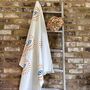 White With Orange And Blue Eye Organic Cotton Peshtemal Towel, thumbnail 1 of 6