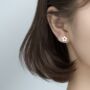 Sterling Silver Flower Power Stud Earrings, thumbnail 2 of 5