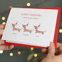 Ten Personalised Dogs In Hats Family Christmas Cards, thumbnail 1 of 3