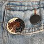 Celestial Fox Enamel Pin | Night Sky, Stars And Moon, thumbnail 4 of 5