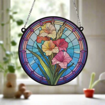 Gladiolus Stained Glass Effect Suncatcher, 2 of 6