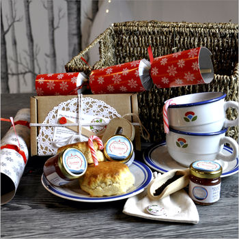 Christmas Cream Tea Hamper With China Set, 2 of 6