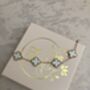 Rose Gold White Clover Charm Bracelet, thumbnail 4 of 5