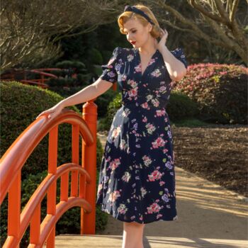 Ruby Dress In Powder Blue 1940s Vintage Style, 2 of 2