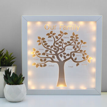 'Our Family' Personalised Family Tree Picture Light, 9 of 12
