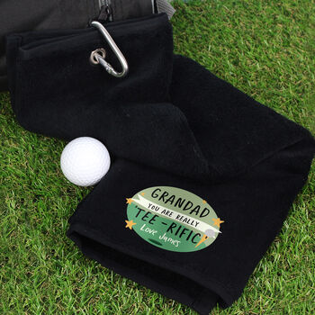 Golf Gifts Personalised Golf Towel, 5 of 5