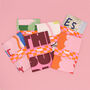 Pop The Bubbly Colourful Kitchen Tea Towel, thumbnail 6 of 6