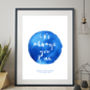 Personalised Watercolour Quote Print, thumbnail 4 of 12